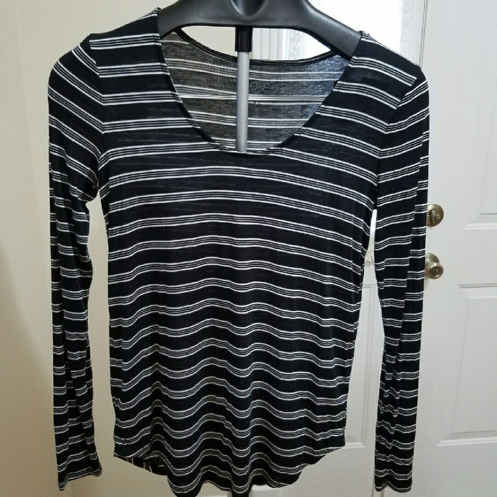 LOFT Long Sleeve Top, NWT, Extra Small, Striped